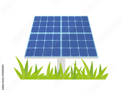solar panel cell, clean sustainable, renewable power energy- vector illustration