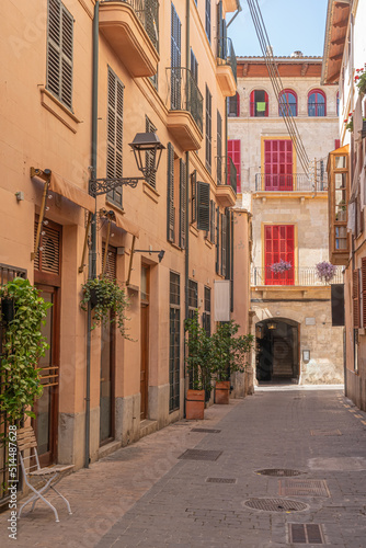 Fototapeta Naklejka Na Ścianę i Meble -  Typical street in Palma on the island of Majorca