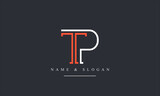 TP, PT, T, P abstract letters logo monogram