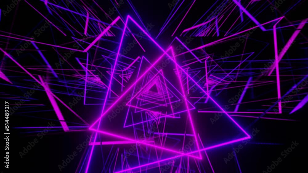 Pink and purple rotated triangles tunnel background VJ loop Pink and purple rotated triangles tunnel background VJ loop