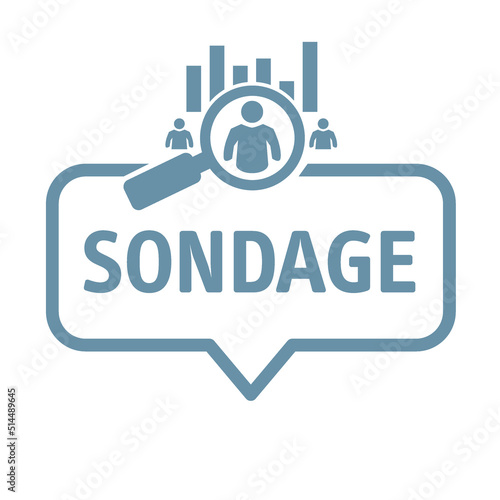 sondage avec illustration du vecteur - Texte en français