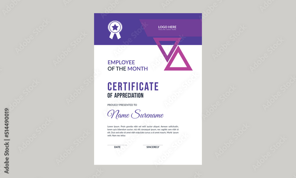 Fototapeta premium Certificate layout