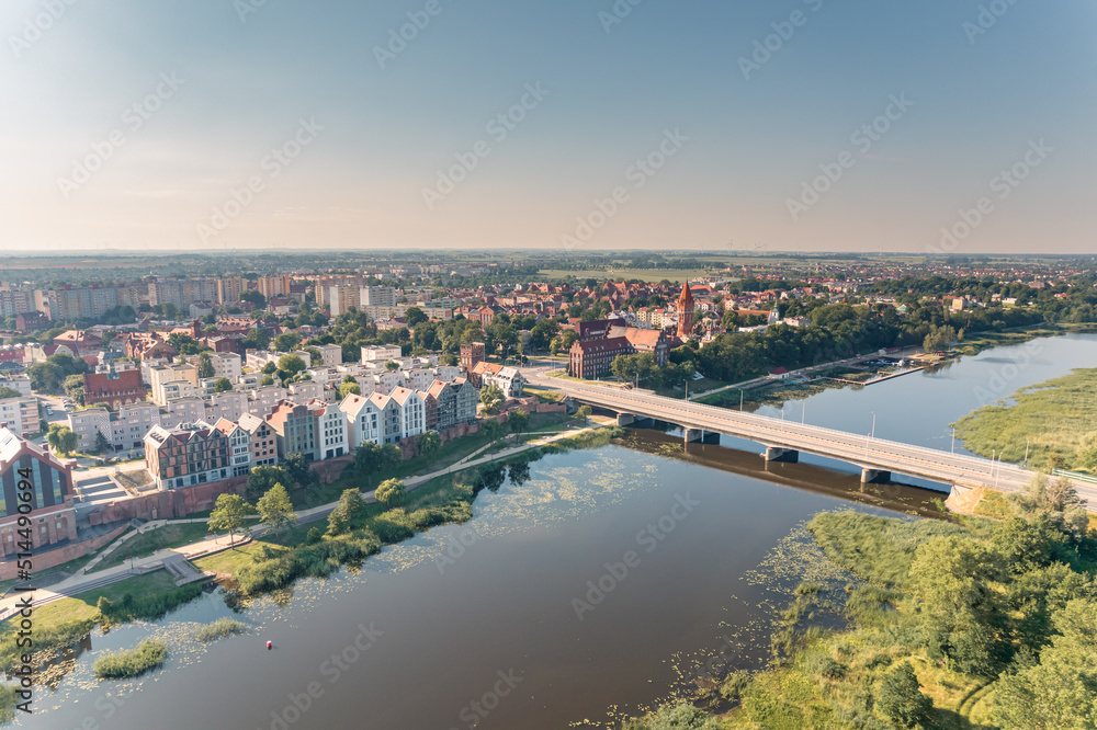 Panorama of Malbork from a height