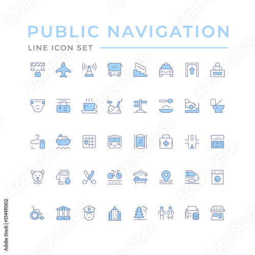 Set color line icons of public navigation