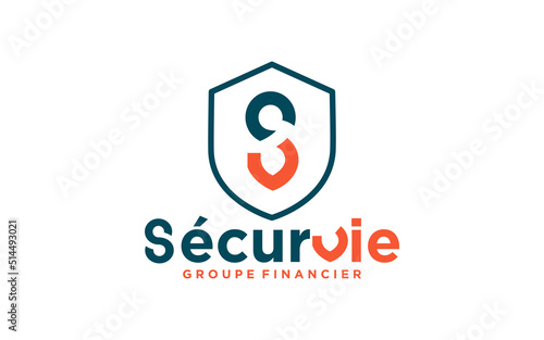 Free Download logo initial s with shield illustration design template - GFXLoad