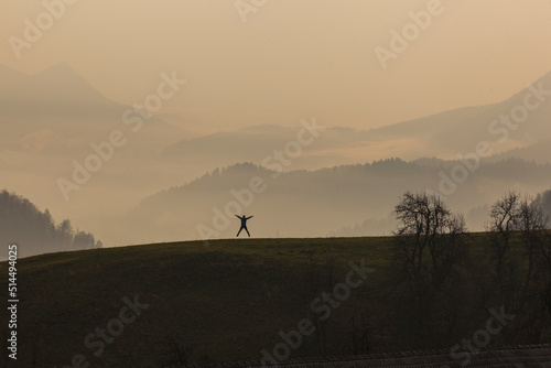 Foggy Morning in the Julian Alps, Jamnik Slovenia
