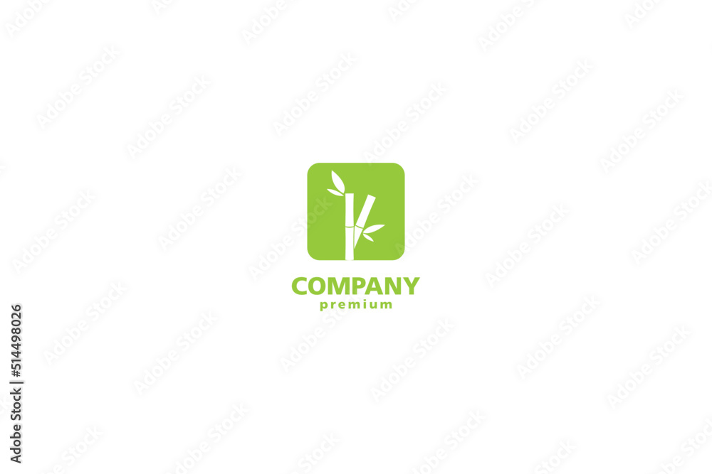Flat bamboo logo design vector template illustration idea Flat bamboo logo design vector template illustration idea