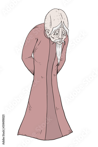 Elegant asian man draw
