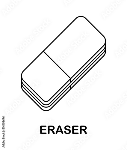 Coloring page with Eraser for kids