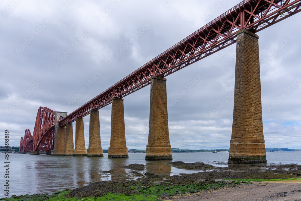 view of the historic cantilver railway Forth Bridge across the Firth of Forth in Scoltand view of the historic cantilver railway Forth Bridge across the Firth of Forth in Scoltand