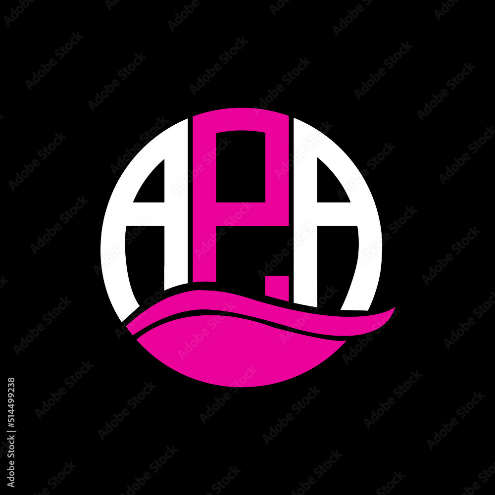 APA logo monogram isolated on circle element design template, APA letter logo design on black background. APA creative initials letter logo concept. APA letter design.
 - obrazy, fototapety, plakaty 