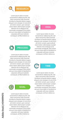 Vertical infographic design with icons and 5 options or steps. Thin line. Infographics business concept. Can be used for info graphics, flow charts, presentations, mobile web sites, printed materials. © shendart