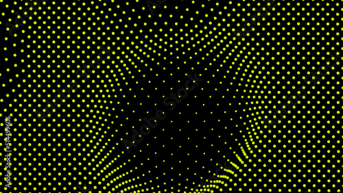 Dome-shaped protrusion part seine by stretching mesh for the illusion three-dimensional deformation of the surface. Screen media video trippy. Mesh LCD display. Scale size different hole space.