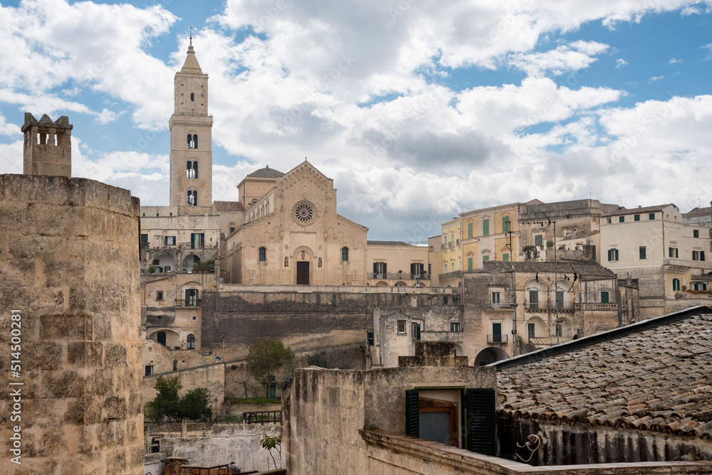 View on the cathedral of Matera, Southern Italy