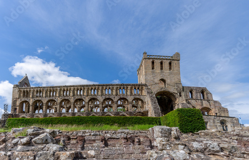 view of the Augustinian Jedburgh Abbey ruins