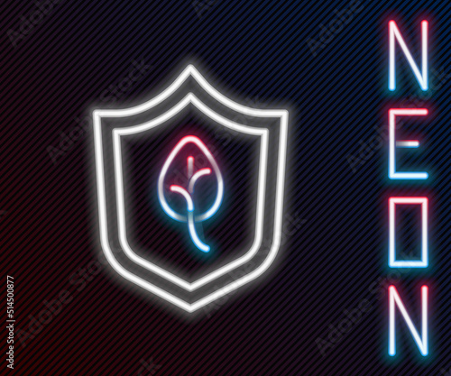 Glowing neon line Vegan food diet icon isolated on black background. Organic, bio, eco symbol. Vegan, no meat, lactose free, healthy, fresh and nonviolent food. Colorful outline concept. Vector