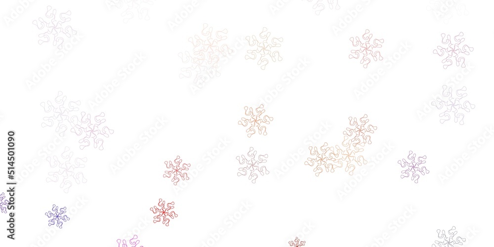 Light purple, pink vector doodle pattern with flowers. Light purple, pink vector doodle pattern with flowers.