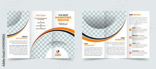 Modern Geometric corporate business trifold brochure template layout