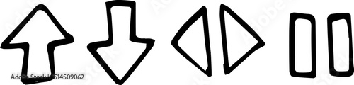 Direction arrows set. Vector illustration.