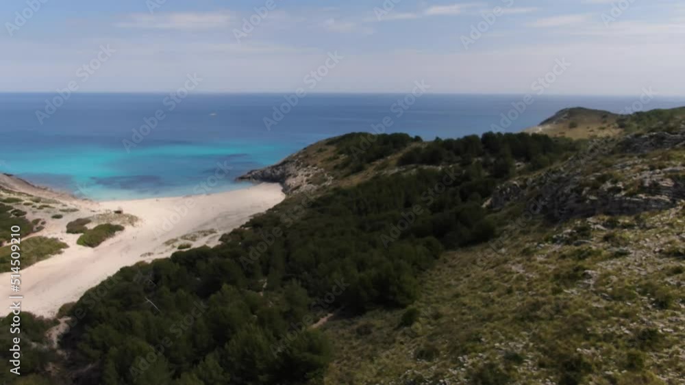 Beautiful panoramic view of the seacoast of Majorca with an amazing turquoise sea,. Concept of summer, travel, relax, hotel, holiday and enjoy Beautiful panoramic view of the seacoast of Majorca with an amazing turquoise sea,. Concept of summer, travel, relax, hotel, holiday and enjoy