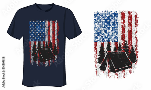 American Flag Camping Design
