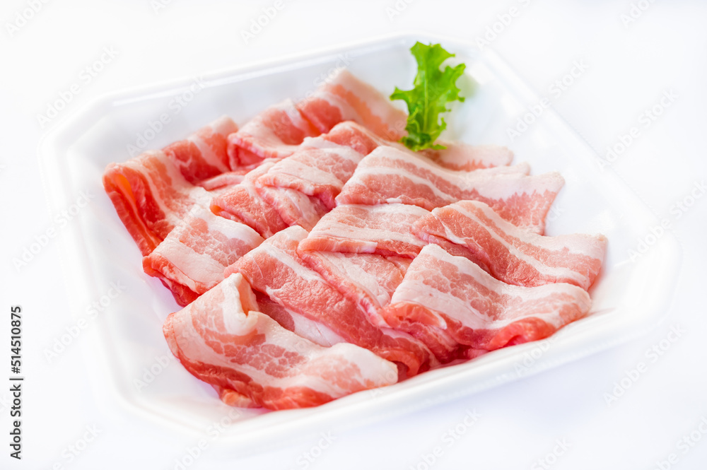 カナダ産　豚バラ焼き肉用薄切り肉