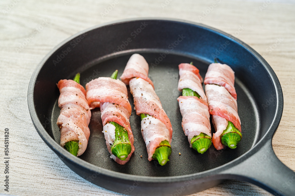 オクラの豚肉巻き オクラの豚肉巻き