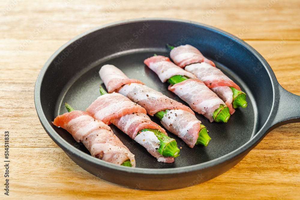 オクラの豚肉巻き オクラの豚肉巻き