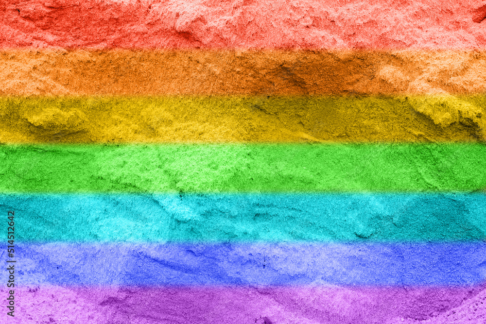 Abstract colorful background. Sand of rainbow colors.