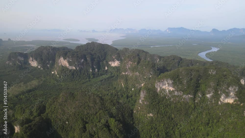 The aerial views of scenic Krabi Province in Thailand The aerial views of scenic Krabi Province in Thailand