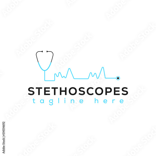 medical health care logo with stethoscope