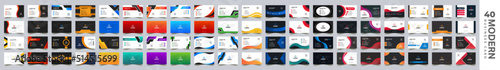 Set of 40 modern business card print templates, double-sided business card design template, Creative and clean corporate business card template, Luxury and elegant business card design template