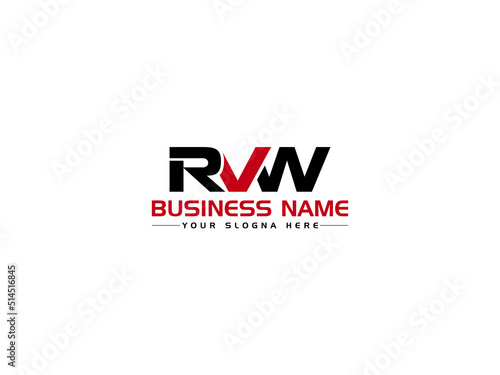 Letter RVW Logo Icon, Colorful RV r v w Logo Image Vector Art With Creative Three Letter Logo Symbol For Your Business