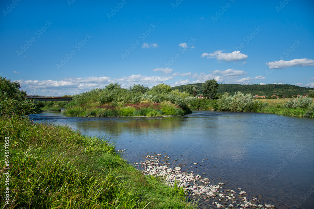 Sieu River near Cristur Sieu in Bistrita, Romania, July 2022