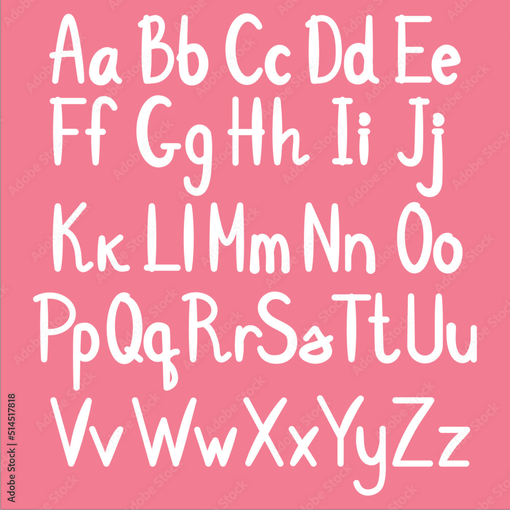 hand drawn alphabet hand drawn alphabet
