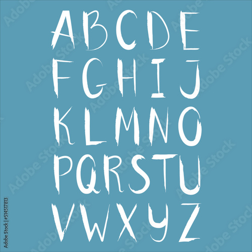 letters english font alphabet brush strokes