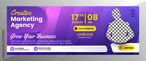 Banner Social Media Cover Webinar Marketing Agency Template