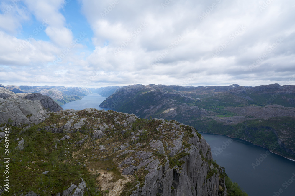 Breathtaking landscape of Lysefjord near Preikestolen