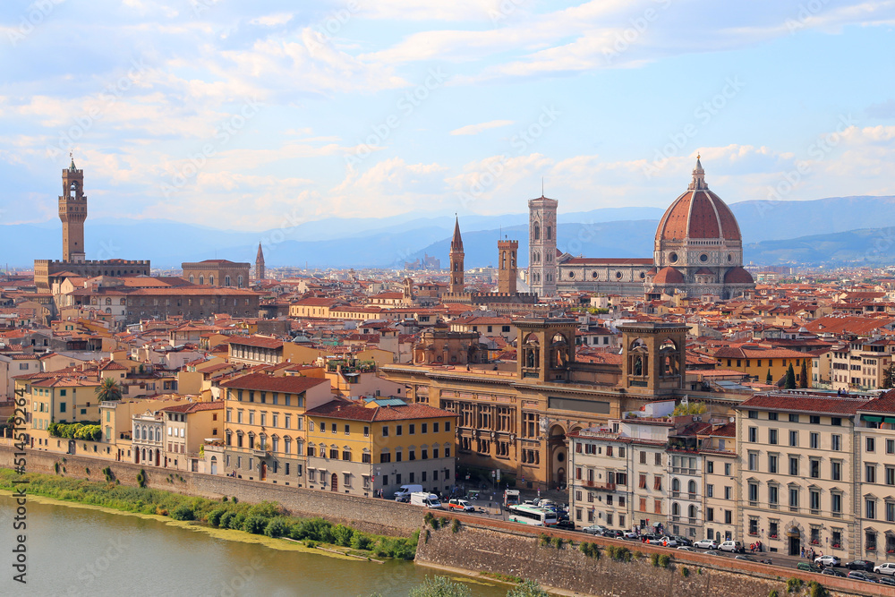 Cityscape of Florence City in Central Italy in Europe