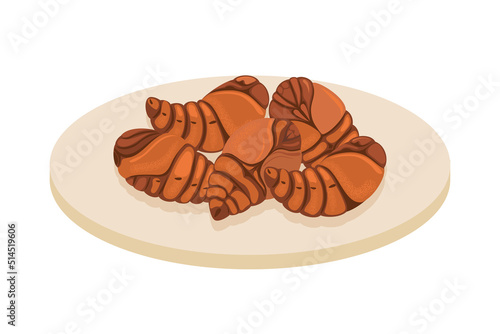 Silkworm pupae, delicious and healthy food.