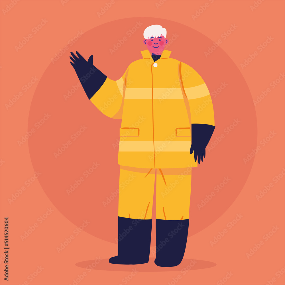 fireman profession in suit fireman profession in suit