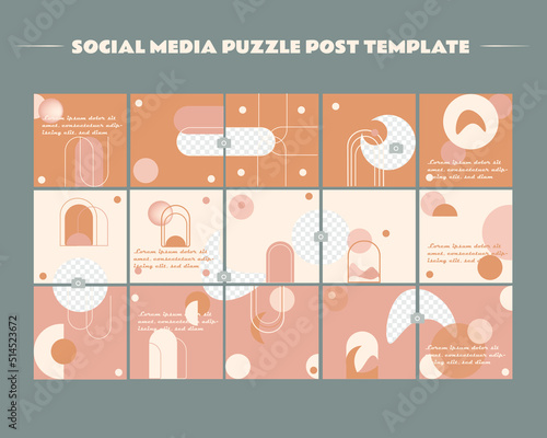 Instagram and social media carousel post template