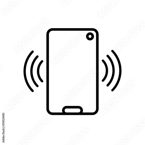 Mobile pchane, telefon komórkowy, rozmowa - ikona wektorowa