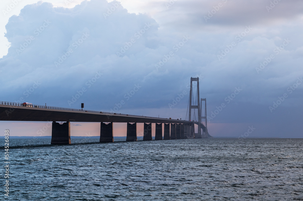 Great Belt bridge (Østbroen) in Denmark, a multi-element fixed link crossing the Great Belt strait between the Danish islands of Zealand and Funen Great Belt bridge (Østbroen) in Denmark, a multi-element fixed link crossing the Great Belt strait between the Danish islands of Zealand and Funen