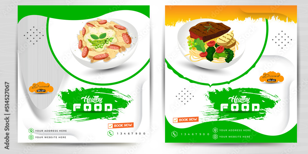 social media post template Banner, Restaurant discount food Burger Flyer Design, Todays Menu snake Chinese meal ad Template, Delicious Fast Food Pizza Poster.