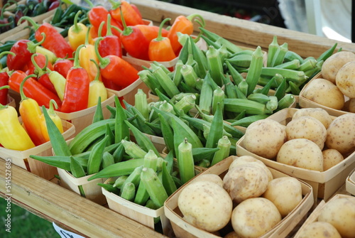 Market Shelf of Vegetables