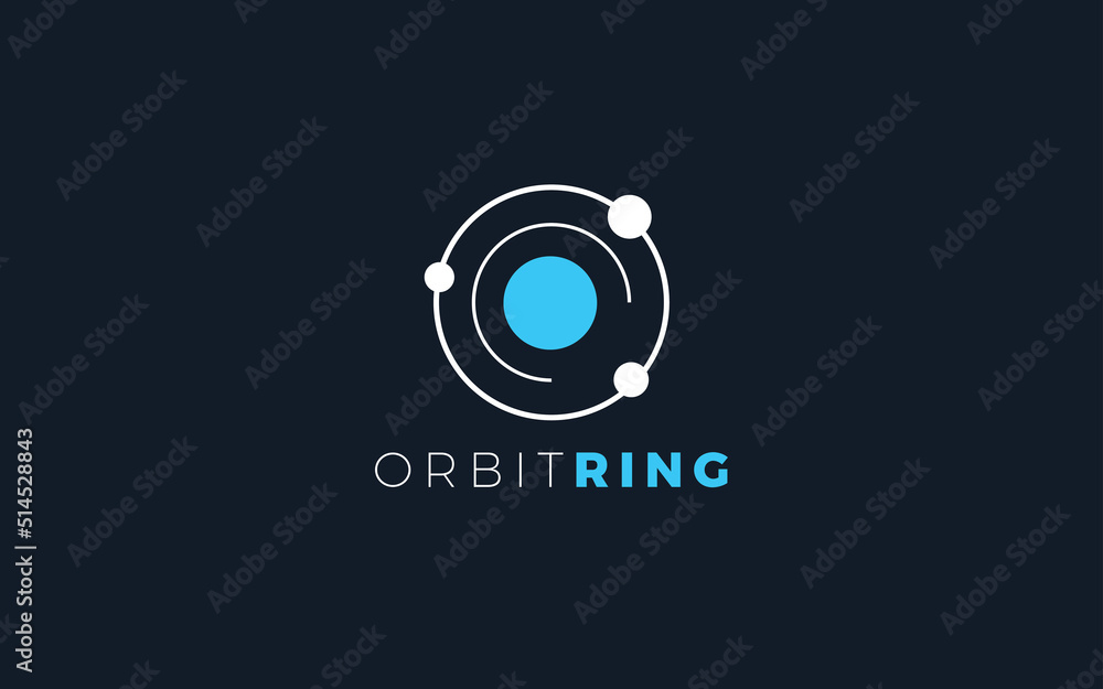 Circle logo formed orbit with simple and modern shape - obrazy, fototapety, plakaty 