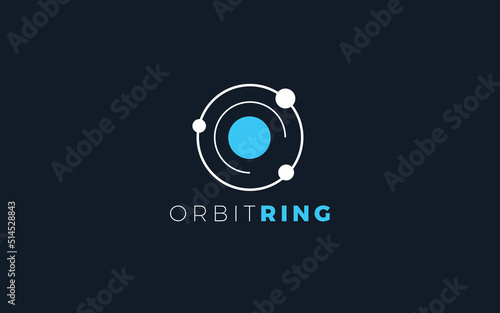 Circle logo formed orbit with simple and modern shape photo