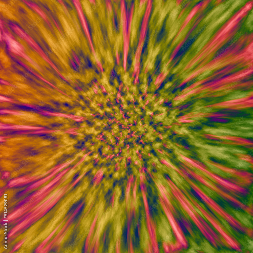 Fototapeta premium Tie Dye Flower Pattern for Logo, Package, Label or Card Design