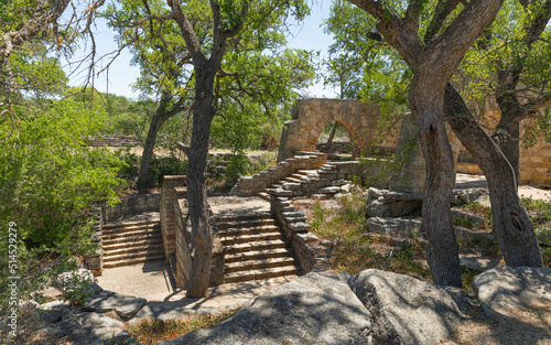 Burnet, Texas. Longhorn Cavern State Park. Walking area. Places of interest.